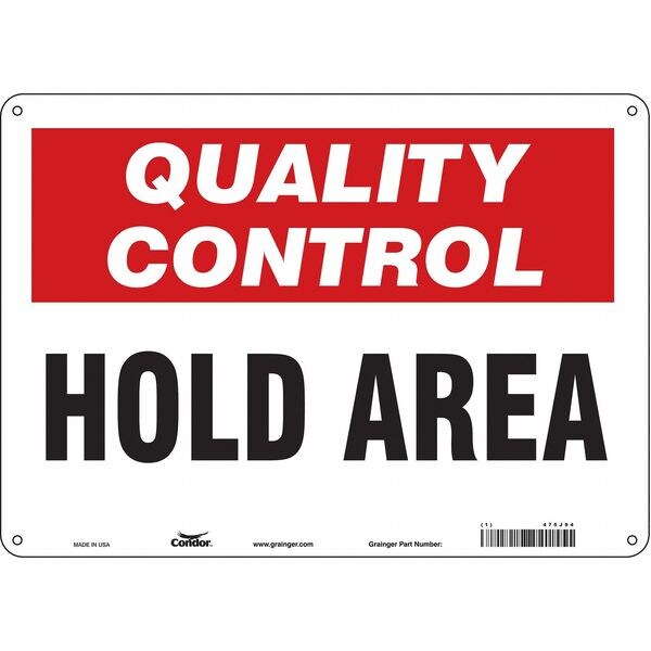 Safety Sign, 10 in Height, 14 in Width, Polyethylene, Horizontal Rectangle, English, 475J94