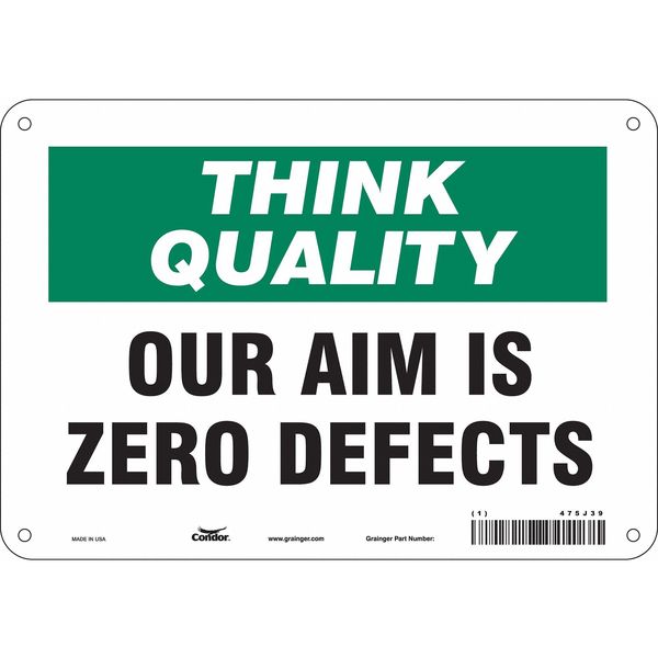 Safety Sign, 7 in Height, 10 in Width, Polyethylene, Vertical Rectangle, English, 475J39