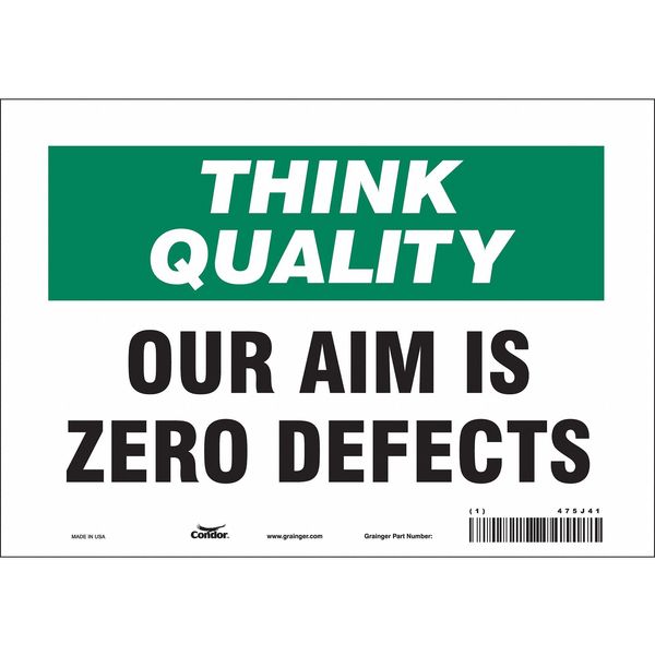 Safety Sign, 7 in Height, 10 in Width, Vinyl, Vertical Rectangle, English, 475J41