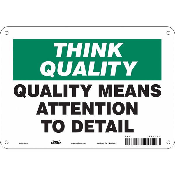 Safety Sign, 7 in Height, 10 in Width, Polyethylene, Vertical Rectangle, English, 475J57