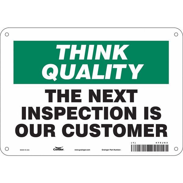 Safety Sign, 7 in Height, 10 in Width, Polyethylene, Vertical Rectangle, English, 475J63