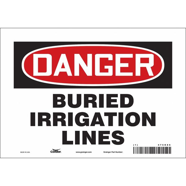 Safety Sign, 7 in Height, 10 in Width, Vinyl, Vertical Rectangle, English, 475K86