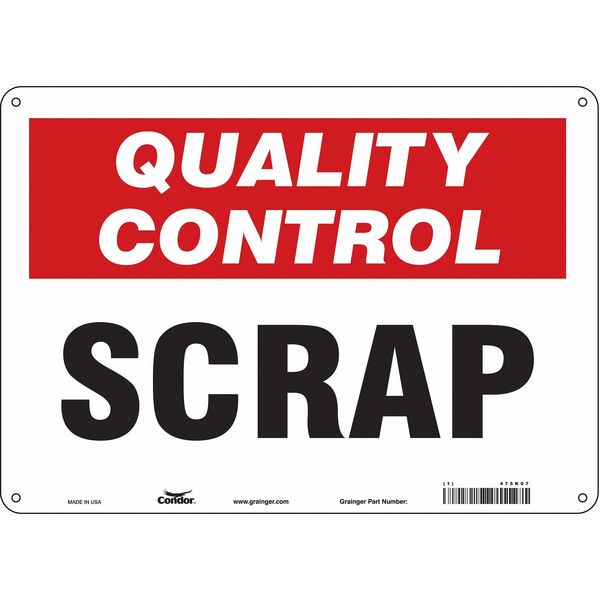 Safety Sign, 10 in Height, 14 in Width, Polyethylene, Horizontal Rectangle, English, 475K07