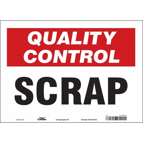 Safety Sign, 10 in Height, 14 in Width, Vinyl, Horizontal Rectangle, English, 475K09