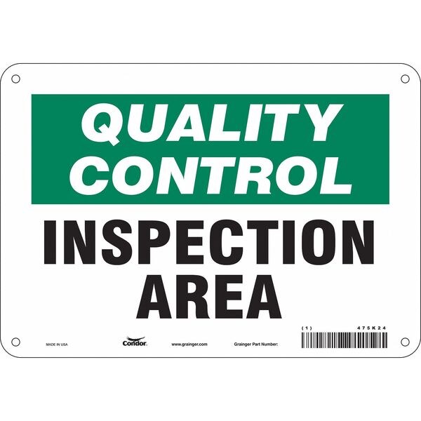 Safety Sign, 7 in Height, 10 in Width, Polyethylene, Vertical Rectangle, English, 475K24
