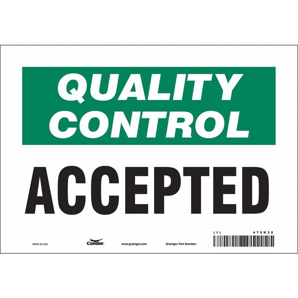 Safety Sign, 7 in Height, 10 in Width, Vinyl, Vertical Rectangle, English, 475K32