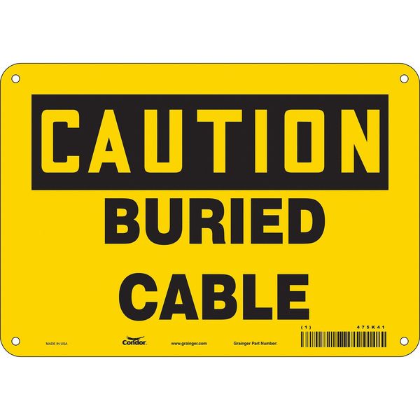 Safety Sign, 7 in Height, 10 in Width, Vinyl, Vertical Rectangle, English, 475K41