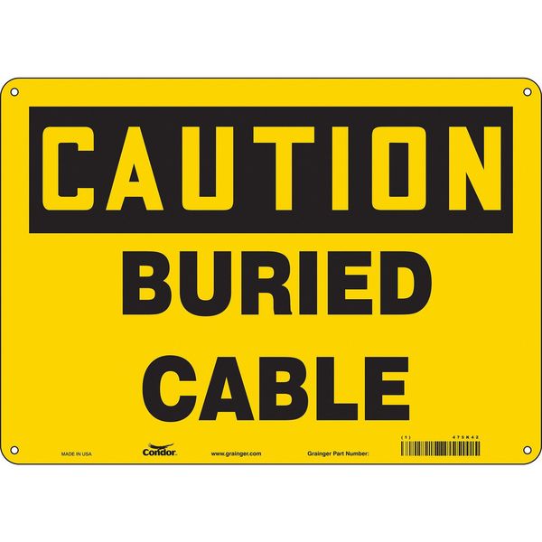 Safety Sign, 10 in Height, 14 in Width, Vinyl, Horizontal Rectangle, English, 475K42
