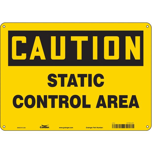 Safety Sign, 10 in Height, 14 in Width, Polyethylene, Horizontal Rectangle, English, 475L91