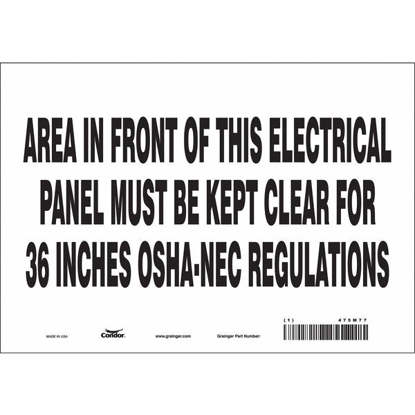 Safety Sign, 7 in Height, 10 in Width, Vinyl, Vertical Rectangle, English, 475M77