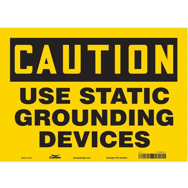Safety Sign, 10 in Height, 14 in Width, Vinyl, Horizontal Rectangle, English, 475M12