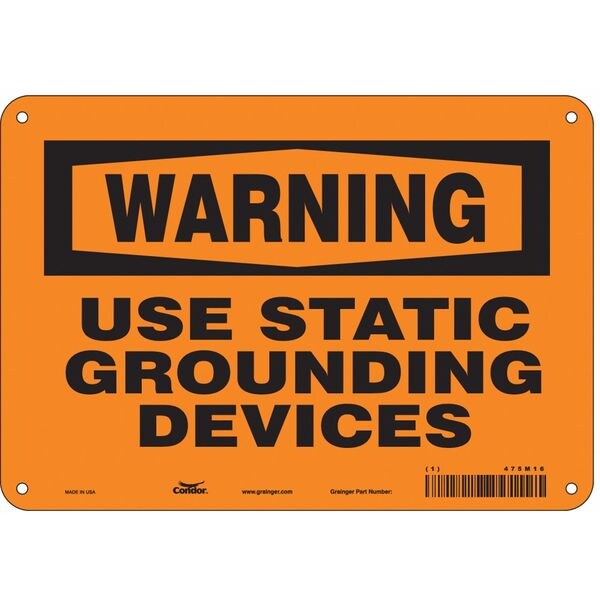 Safety Sign, 7 in Height, 10 in Width, Polyethylene, Vertical Rectangle, English, 475M16