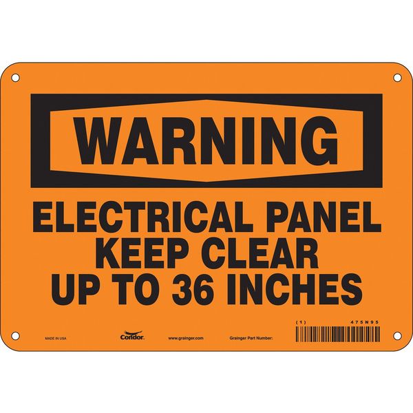 Safety Sign, 7 in Height, 10 in Width, Polyethylene, Vertical Rectangle, English, 475N95