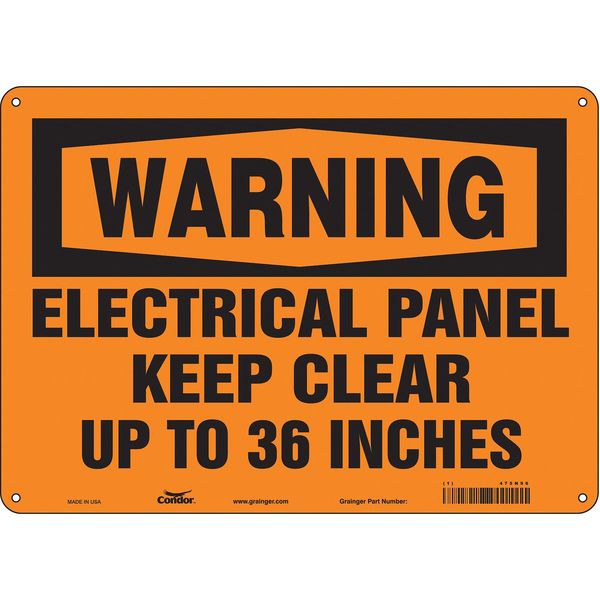 Safety Sign, 10 in Height, 14 in Width, Polyethylene, Horizontal Rectangle, English, 475N96