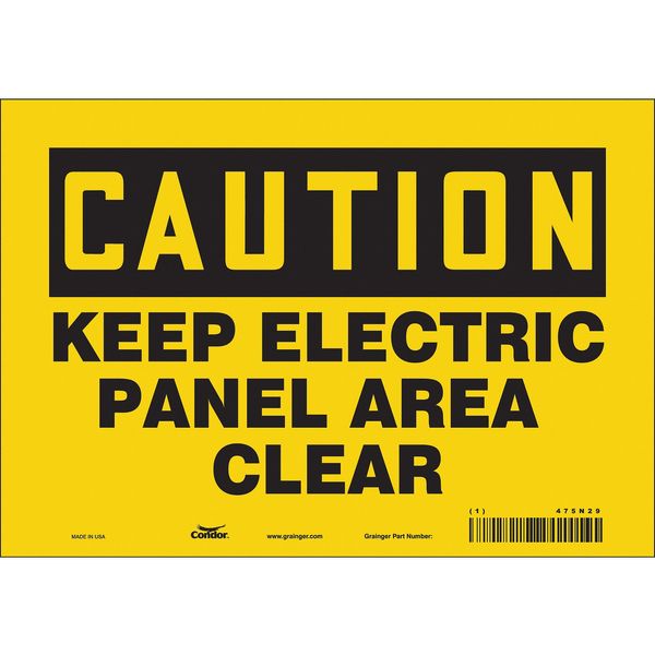 Safety Sign, 7 in Height, 10 in Width, Vinyl, Vertical Rectangle, English, 475N29