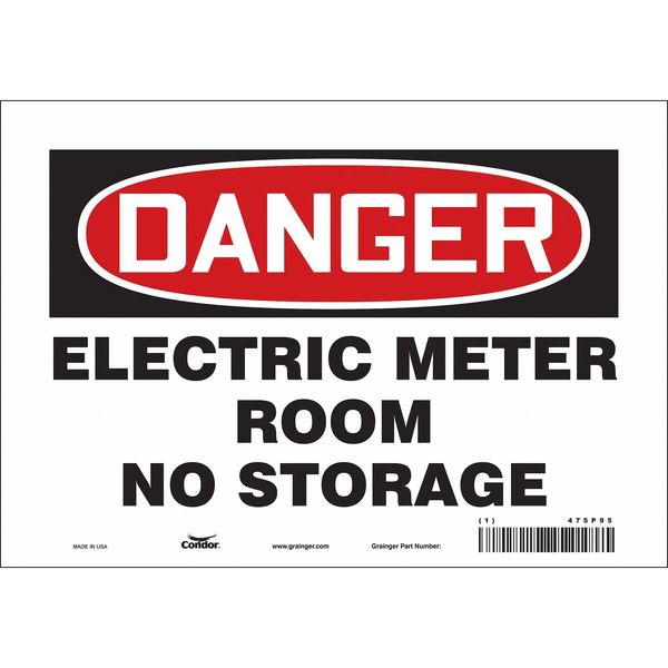 Safety Sign, 7 in Height, 10 in Width, Vinyl, Vertical Rectangle, English, 475P95