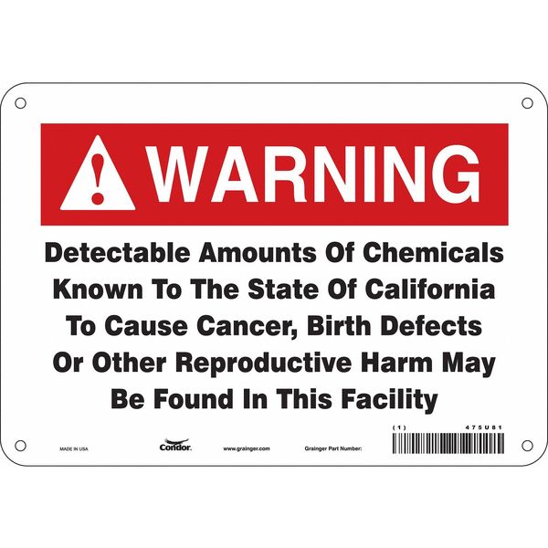 Safety Sign, 7 in Height, 10 in Width, Rectangle