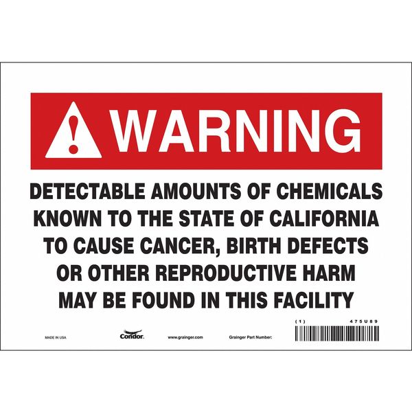 Safety Sign, 7 in Height, 10 in Width, Rectangle