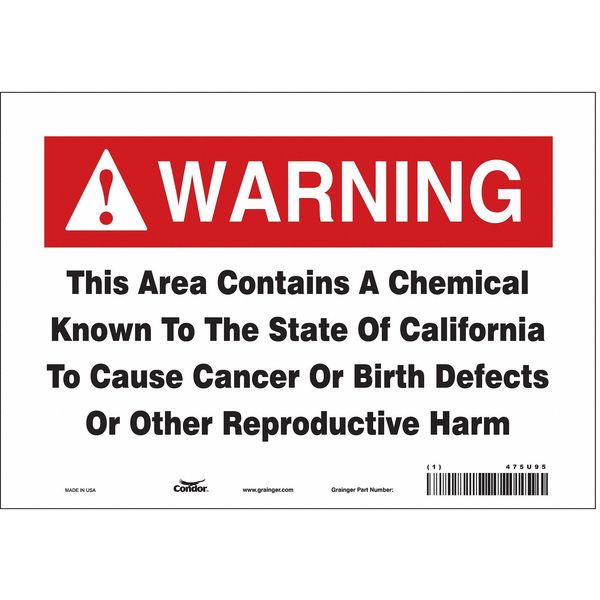 Safety Sign, 7 in Height, 10 in Width, Rectangle