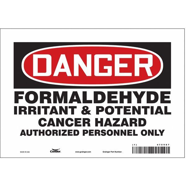 Safety Sign, 7 in Height, 10 in Width, Vinyl, Vertical Rectangle, English, 475V87