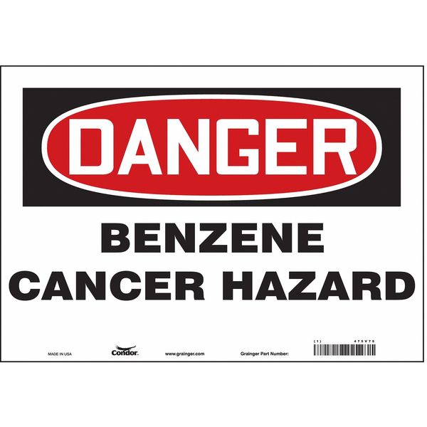 Safety Sign, 7 in Height, 10 in Width, Vinyl, Vertical Rectangle, English, 475V75