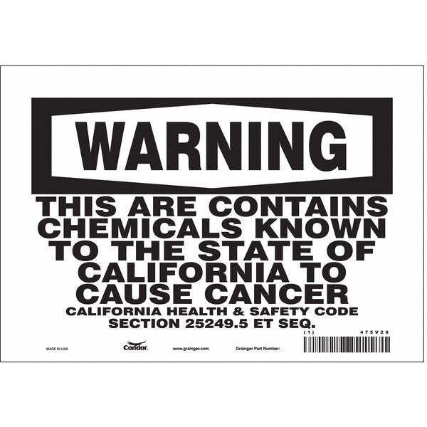 Safety Sign, 7 in Height, 10 in Width, Rectangle