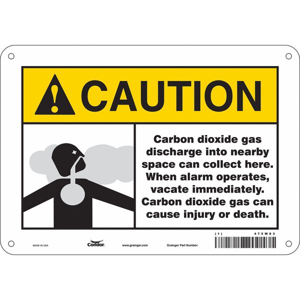 Safety Sign, 7 in Height, 10 in Width, Vinyl, Vertical Rectangle, English, 475W83