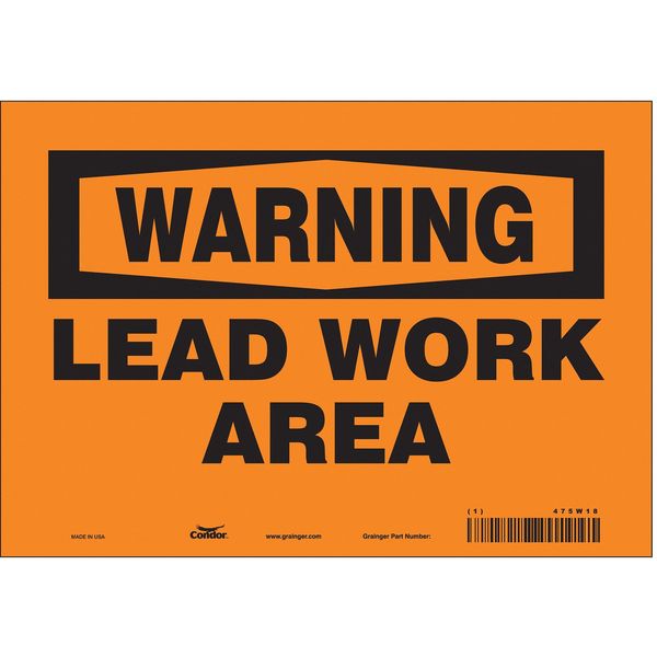 Safety Sign, 7 in Height, 10 in Width, Vinyl, Vertical Rectangle, English, 475W18