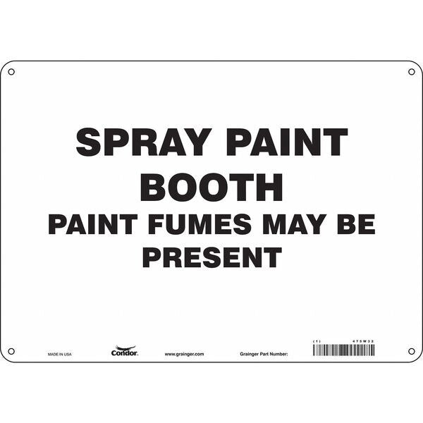 Chemical Sign, 10 in H, 14 in W, Polyethylene, Horizontal Rectangle, English, 475W32