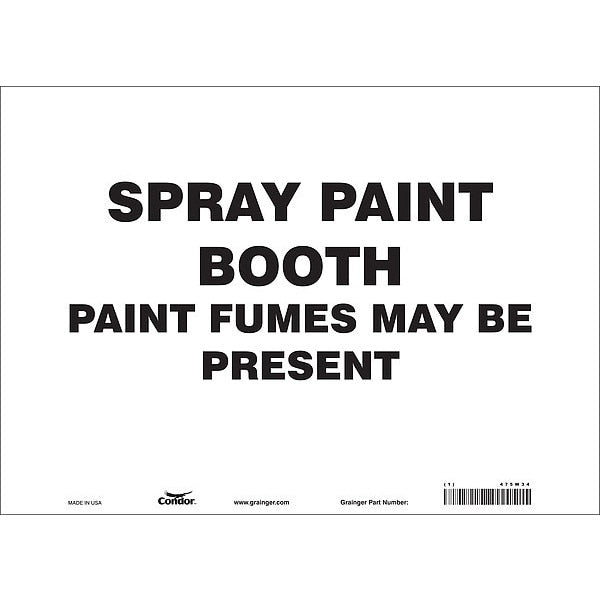 Safety Sign, 10 in Height, 14 in Width, Vinyl, Horizontal Rectangle, English, 475W34