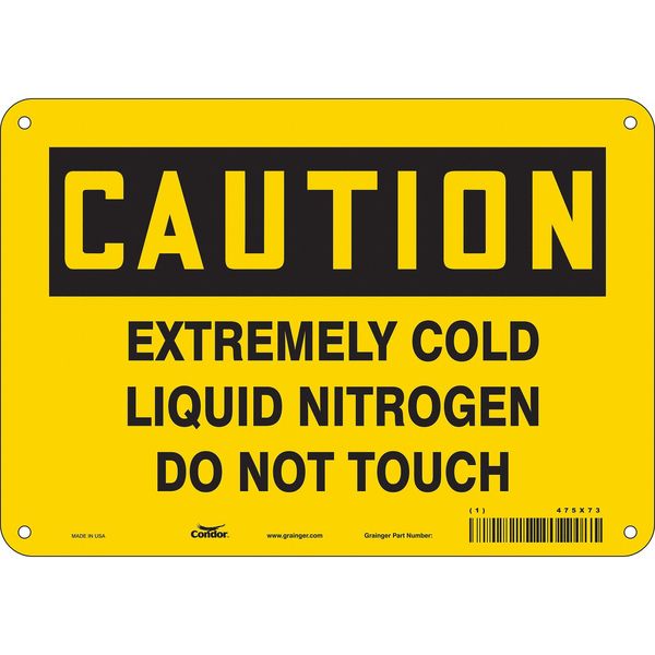 Chemical Sign, 7 in H, 10 in W, Vinyl, Vertical Rectangle, English, 475X73