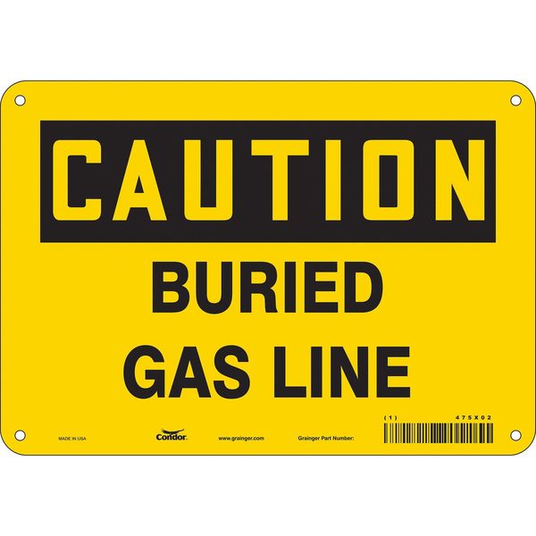 Safety Sign, 7 in Height, 10 in Width, Vinyl, Vertical Rectangle, English, 475X02