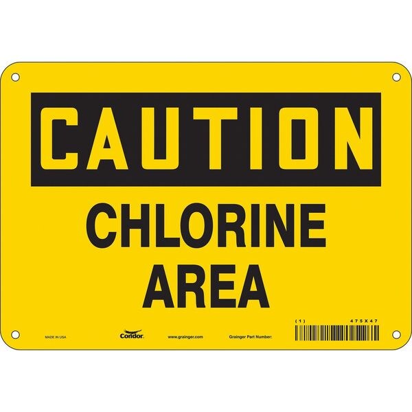 Safety Sign, 7 in Height, 10 in Width, Polyethylene, Vertical Rectangle, English, 475X47