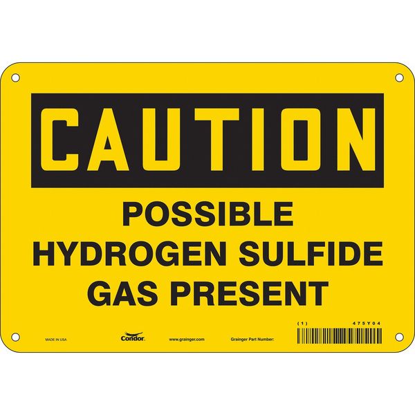 Safety Sign, 7 in Height, 10 in Width, Polyethylene, Vertical Rectangle, English, 475Y04
