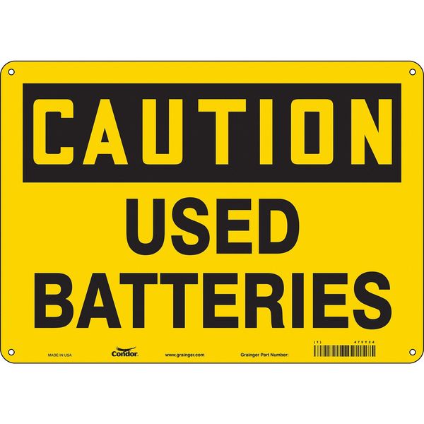 Chemical Sign, 10 in H, 14 in W, Polyethylene, Horizontal Rectangle, English, 475Y24