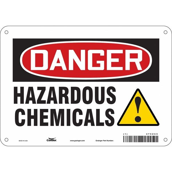 Safety Sign, 7 in Height, 10 in Width, Polyethylene, Vertical Rectangle, English, 475Z65