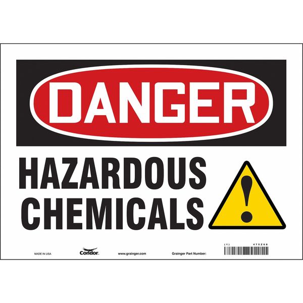 Safety Sign, 10 in Height, 14 in Width, Vinyl, Horizontal Rectangle, English, 475Z68