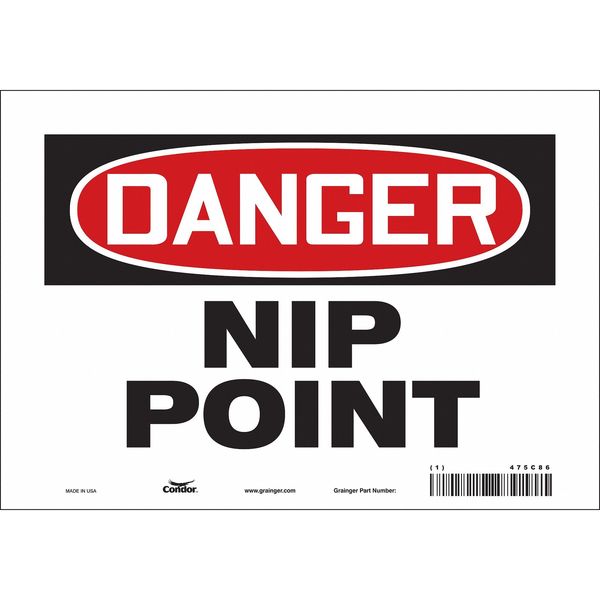 Safety Sign, 7 in Height, 10 in Width, Vinyl, Vertical Rectangle, English, 475C86