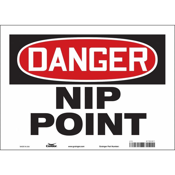 Safety Sign, 10 in Height, 14 in Width, Vinyl, Horizontal Rectangle, English, 475C87