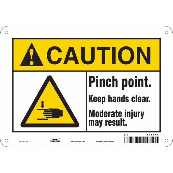 Safety Sign, 7 in Height, 10 in Width, Polyethylene, Vertical Rectangle, English, 475C08