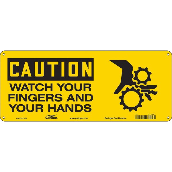 Safety Sign, 7 in Height, 17 in Width, Polyethylene, Vertical Rectangle, English