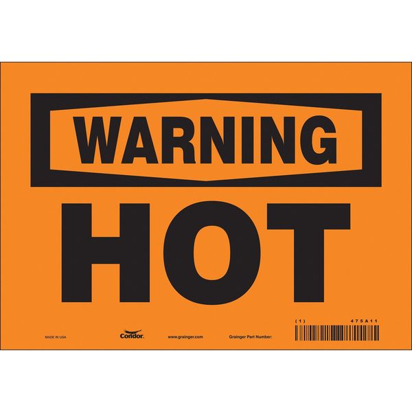Danger Sign, 7 in H, 10 in W, Vinyl, Vertical Rectangle, English, 475A11