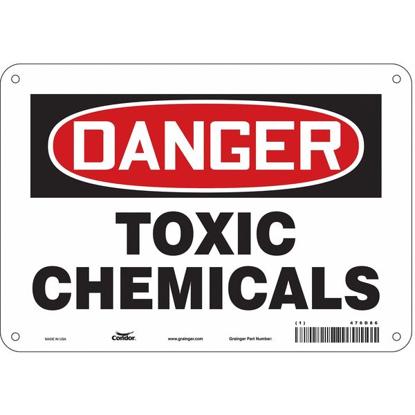 Safety Sign, 7 in Height, 10 in Width, Polyethylene, Vertical Rectangle, English, 476D86