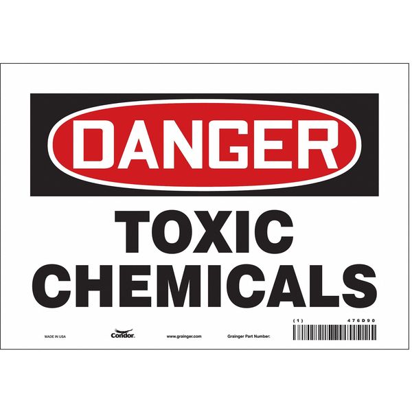 Safety Sign, 7 in Height, 10 in Width, Vinyl, Vertical Rectangle, English, 476D90