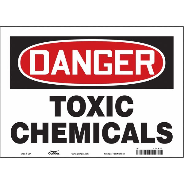 Safety Sign, 10 in Height, 14 in Width, Vinyl, Horizontal Rectangle, English, 476D91