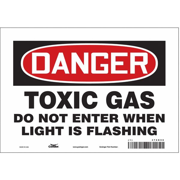 Safety Sign, 7 in Height, 10 in Width, Vinyl, Vertical Rectangle, English, 476D98