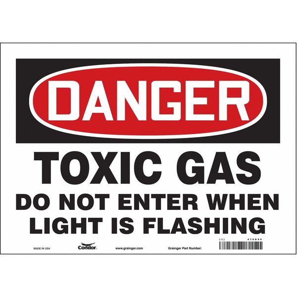 Safety Sign, 10 in Height, 14 in Width, Vinyl, Horizontal Rectangle, English, 476D99