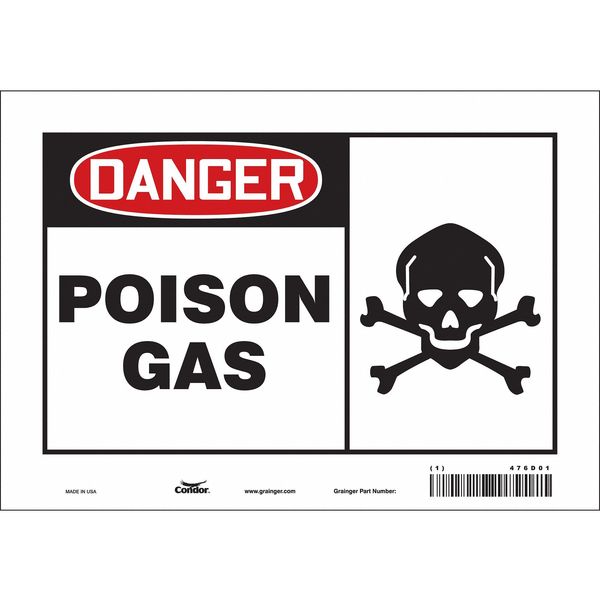 Safety Sign, 7 in Height, 10 in Width, Vinyl, Vertical Rectangle, English, 476D01