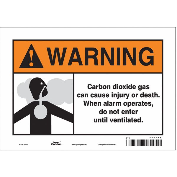 Safety Sign, 7 in Height, 10 in Width, Vinyl, Vertical Rectangle, English, 476F98