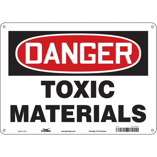 Safety Sign, 10 in Height, 14 in Width, Polyethylene, Horizontal Rectangle, English, 476F04